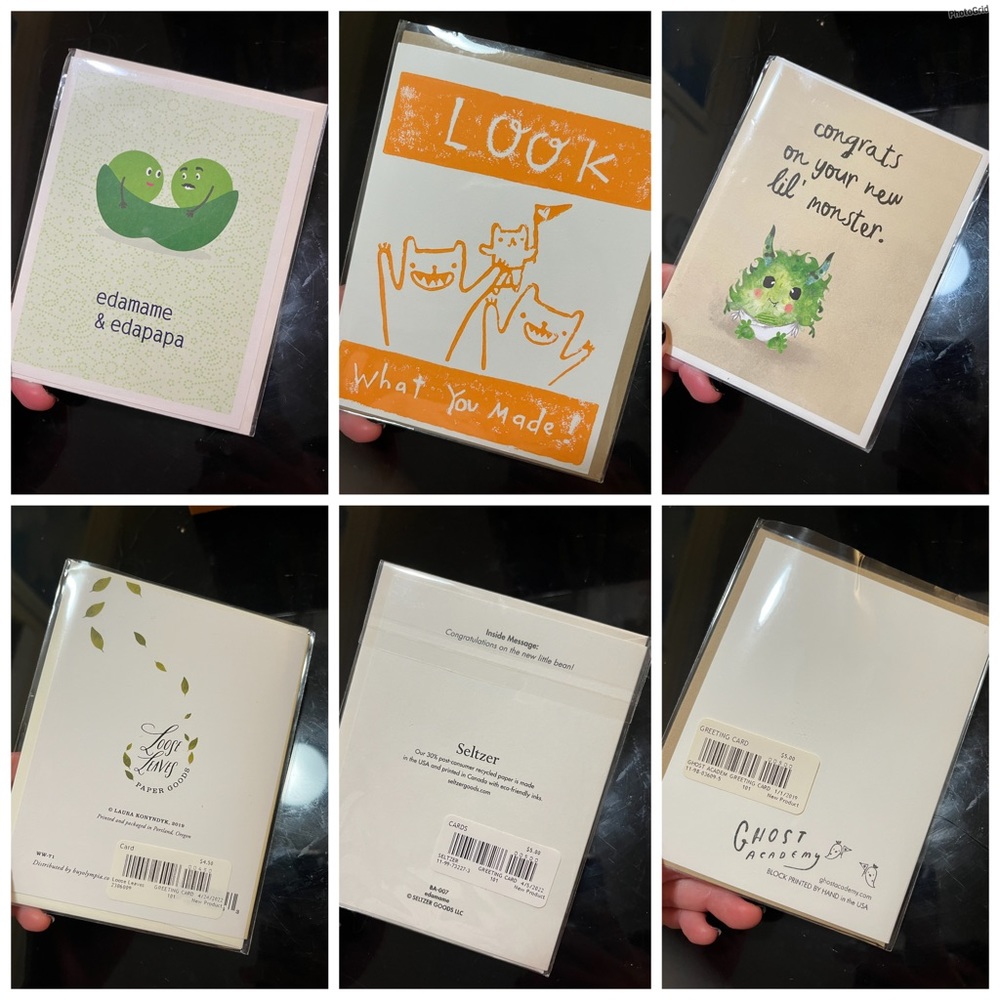 3 cards bundle Card with envelope - congrats to parents